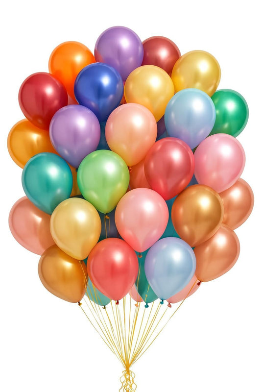 Round Multi Colors Helium Ballons For Birthday Party, Weddings, Anniversary, Bridal Shower, Baby Shower