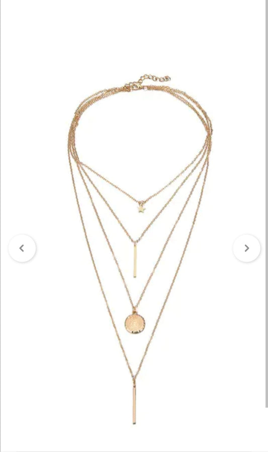 4 Layered Chain necklace for Girls