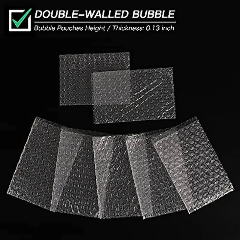 Poly Bubble wrap Bags Clear Shakeproof Recyclable Small and Large Packing Pouches