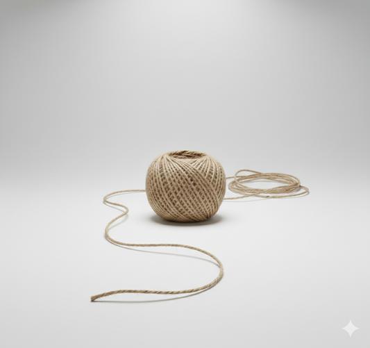 Natural Brown Jute Rope Thread – Simple Eco-Friendly Jute Cord for Crafts, Packaging & Decoration