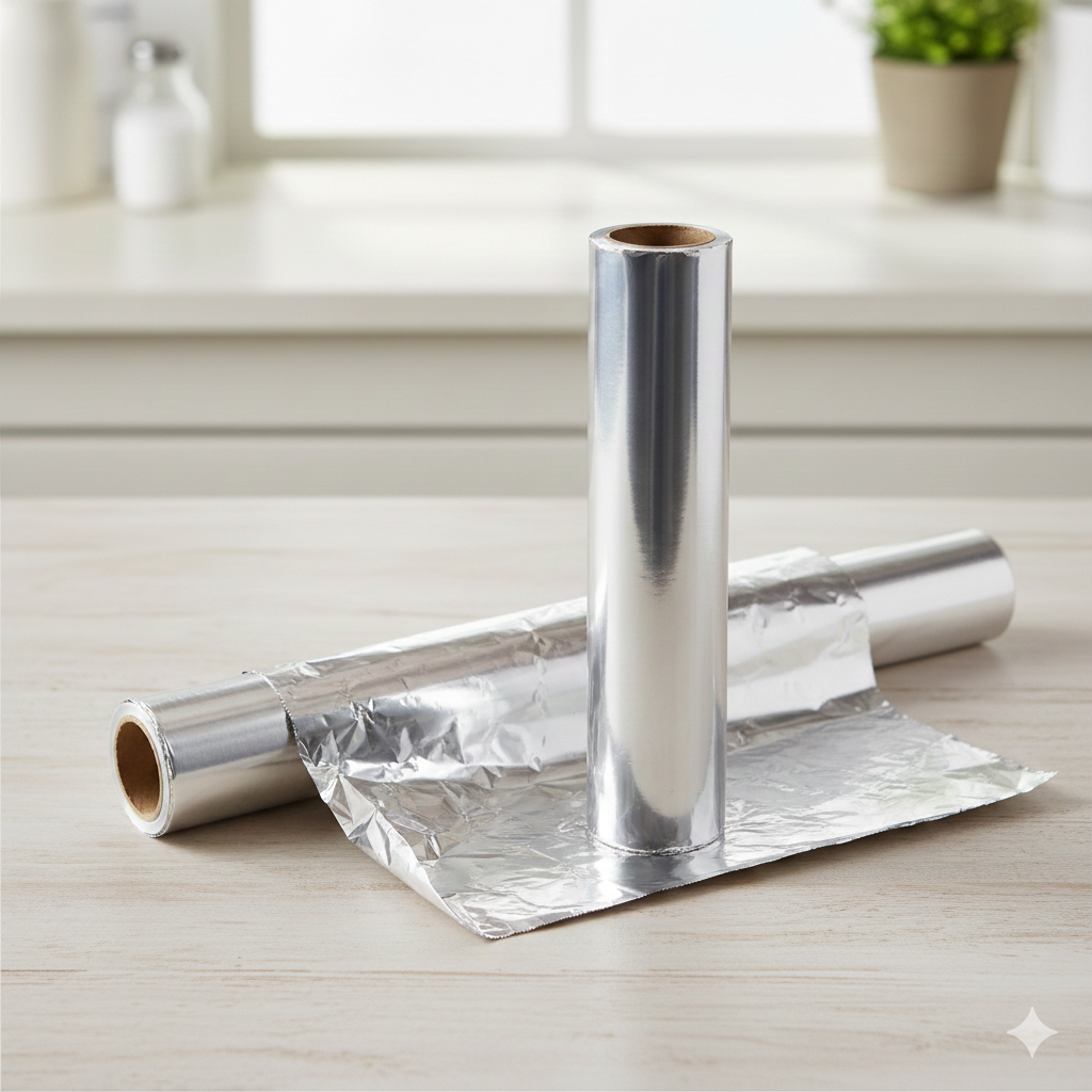 Aluminium Foil Roll Sheet – Heat Resistant Kitchen & Food Wrapping Foil for Cooking & Baking