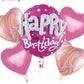 3D Happy Birthday 5 Pcs Foil Balloons Set