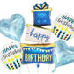 3D Happy Birthday 5 Pcs Foil Balloons Set