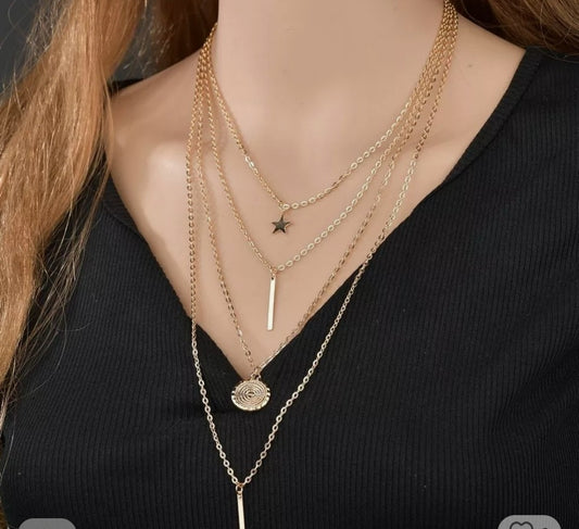 4 Layered Chain necklace for Girls
