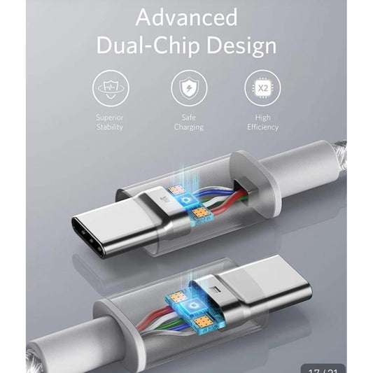 USB Type C to Type C Charging Cable 60W for Samsung Galaxy S21 S20 Ultra