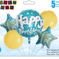 3D Happy Birthday 5 Pcs Foil Balloons Set