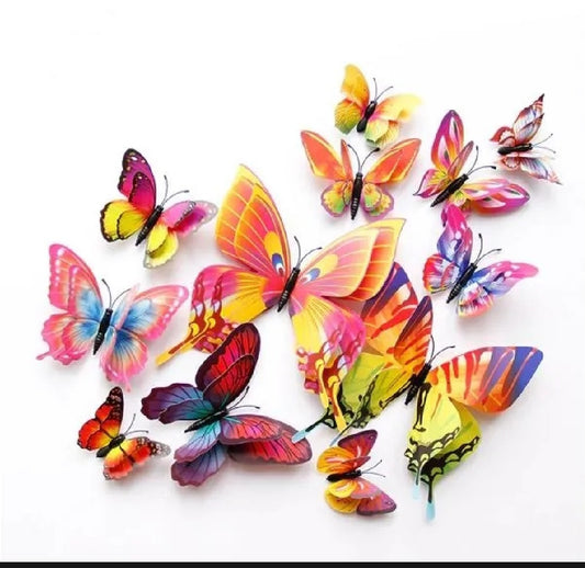 3D Butterfly Sticker with Magnets for Fridge and Wall